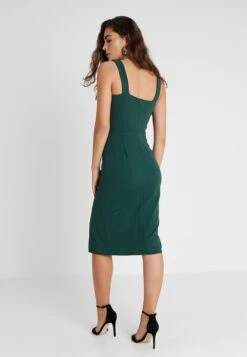 Wal G V Neck Midi Dress - Etui-Jurk - Green -Wal G 01f9c0b4189a4ea8bb965d8006af11fd