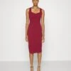 Alyona Heart Midi Dress - Jerseyjurk - Berry Wine