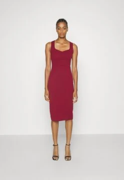 Alyona Heart Midi Dress - Jerseyjurk - Berry Wine