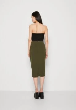 Wal G Aliya Knot Midi Skirt - Kokerrok - Dark Khaki -Wal G 0497e623b0b3401e885c9e94be795c21