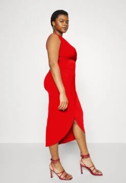 Winny Asymmetric Midi - Jerseyjurk - Red -Wal G 0ae96820840d4cf7b1ceb6824321f6ab
