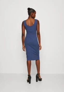 Wal G Jumina Buckle Midi - Jerseyjurk - Denim Blue -Wal G 0b93a09356e54e699851d69ddc936db1