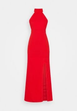 Wal G Halter Neck Maxi Dress - Galajurk - Red -Wal G 0b9e428d7ebd47f382cee1b127beaf99