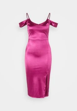 Wal G Colly Off Shoulder Dress - Cocktailjurk - Magenta -Wal G 0bf4b1d855104091a56e09a51bb88eef