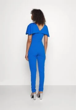 Liyavi Cape Sleeve- Jumpsuit - Electric Blue -Wal G 110f8de06a4142ef8d4d330ea6e0b6f6