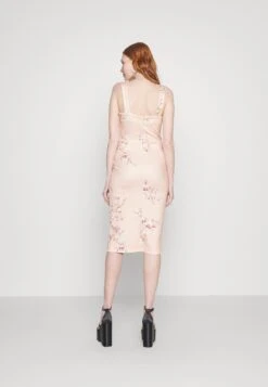 Wal G Wedding Alma V Neck Midi - Jerseyjurk - Light Pink -Wal G 118a39927d894733b125b7b12b1e041b