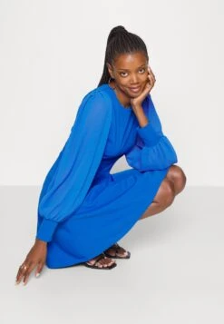 Wal G Kat Sleeve Dress - Jurk - Electric Blue -Wal G 13e13727ea7740bea94e524c3b05cdf6