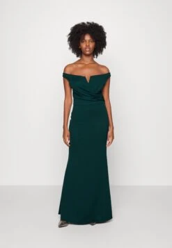 Kai Off The Shoulder Maxi Dress - Galajurk - Forest Green