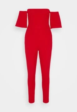 Wal G Luette Off Shoulder - Jumpsuit - Red -Wal G 158e26343fe34af086ec92ea09ebb516