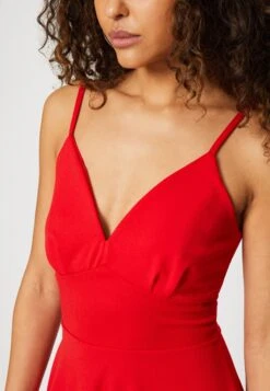 Wal G Jina Skater Dress - Jerseyjurk - Red -Wal G 1b601cd92d3c40b0b6b3d8c853601c87