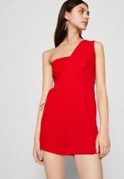Wal G Lula One Shoulder - Jumpsuit - Red -Wal G 1b921000c7ff4591afb5cde970f04f27