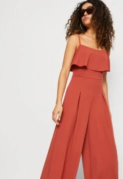 Wal G Nora Ruffle - Jumpsuit - Burnt Orange -Wal G 1cc2bfcb8f4f41f2af3ab47fdcc0f880