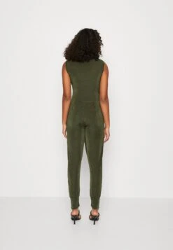 Wal G Ronny Slough Neck - Jumpsuit - Olive Green -Wal G 1e7838ec40f946378ac4e9326475c73d
