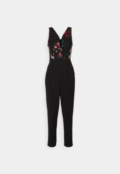 Contrast Plunge - Jumpsuit - Black -Wal G 1e900ae158c344c2b7801296e39d3200