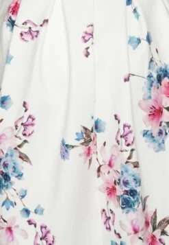 Eloise V Neck Skater Dress - Jerseyjurk - White -Wal G 224c60df827b4b85957ffba8db2bda50