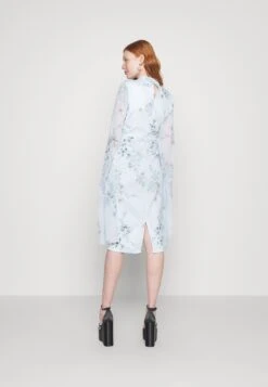 Wal G Wedding Cape Midi Dress - Jerseyjurk - Dark Blue/Multi -Wal G 227612ec0d71429a88f7fe793d64494a