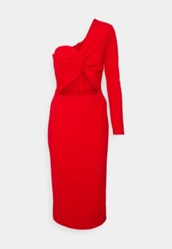 Cut Out Midi Dress - Jurk - Red -Wal G 22c11735cd834c228f09466d98ae60a5