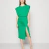 Wal G Cruise Collection Roxy Power Shoulder Midi - Cocktailjurk - Leaf Green