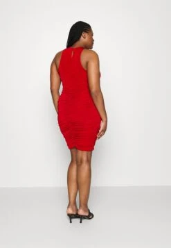 Missy Knot Midi Plus Size - Jurk - Red -Wal G 23c10a84e2264d75b10dcb655385c310