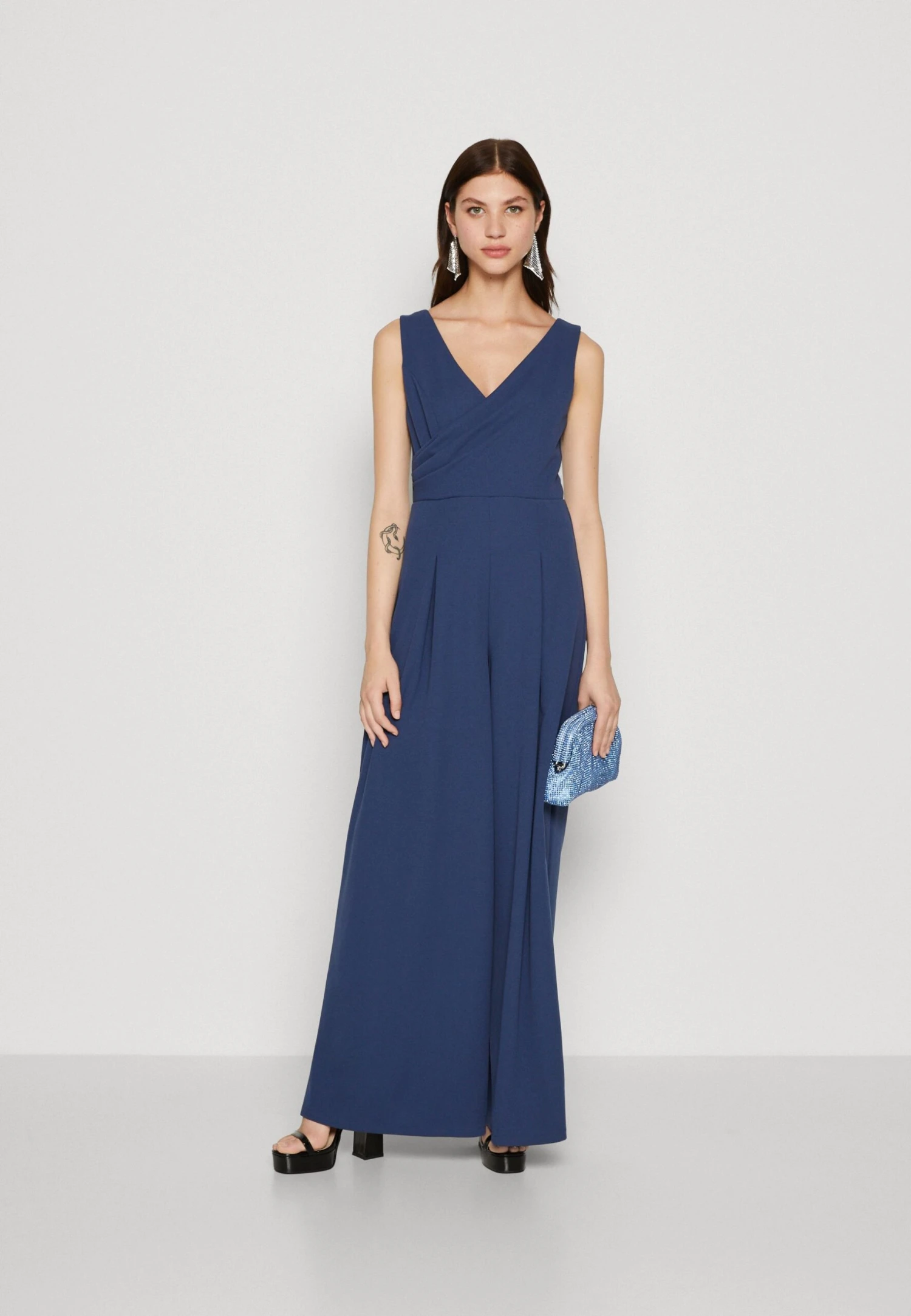 Wal G Sabrina Wide Leg - Jumpsuit - Denim Blue 2 Wal G Sabrina Wide Leg - Jumpsuit - Denim Blue - Afbeelding 2