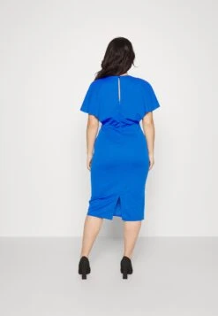 Donn V Neck Midi - Etui-Jurk - Electric Blue -Wal G 266225f32efb45d9a5342b689a46e22a