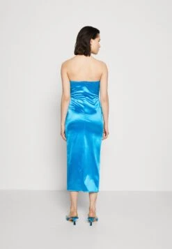 Wal G Party Ben V Neck Midi - Cocktailjurk - Ocean Blue -Wal G 276f32fb23a14af794fdc89c1dcee7c7