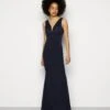 Wal G Taylor V Neck Dress - Galajurk - Navy Blue