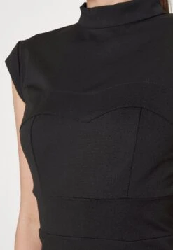 Bambinaroll Neck Midi Dress - Jerseyjurk - Black -Wal G 315bdfdd08c44855b8a5cbe3f3e65d26