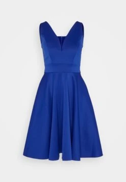 Wal G Muna V Neck Midi - Cocktailjurk - Electric Blue -Wal G 357031e89d074759ba8d6e3005e93f07