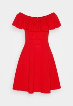 Wal G Alexa Ruffle Skater - Jerseyjurk - Red -Wal G 39106d6bcc1f497b8d3d792eca8e0ee3