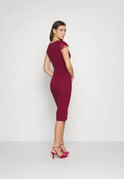 Elizabet Lace Midi - Cocktailjurk - Wine -Wal G 3983a1e82b6e41b6a097496b69c38530