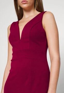 V Neck Midi - Cocktailjurk - Berry Wine -Wal G 3bcb815ca30344d4bcfc56049f16e21f