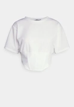 Wal G Hani Corset Top - T-Shirt Basic - White -Wal G 3cee15814bb647079e90331fe4dc9573