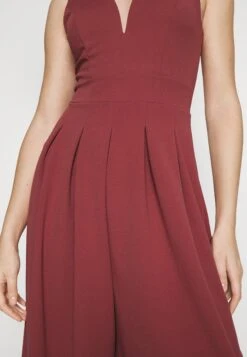 Wal G Alinali Pleated- Jumpsuit - Dark Mauve Pink -Wal G 3d5f3cad68ce4557b7bdb369d61f3c7c