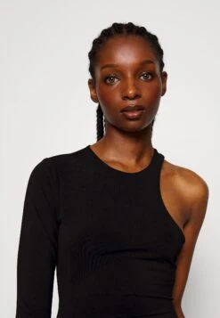 Mila Asymmetric- Maxi-Jurk - Black -Wal G 3f23707e6bdb42c6a077f318423e91fd