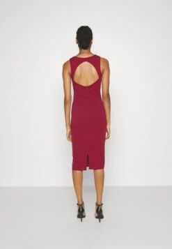 Alyona Heart Midi Dress - Jerseyjurk - Berry Wine -Wal G 42c0324f676042349286c87e2f47450d