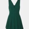 Siri Plunge - Jumpsuit - Forest Green