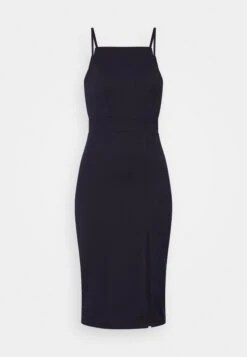 Wal G Strappy Square Neck Midi Dress - Etui-Jurk - Navy Blue -Wal G 457b79553a784cde92d72cf7f0169251