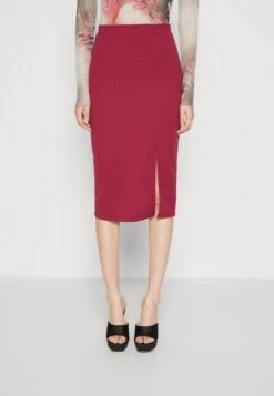 Wal G Valentines Heart Midi Skirt - Kokerrok - Magenta