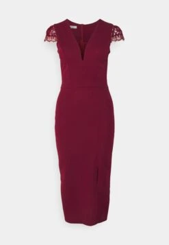 Elizabet Lace Midi - Cocktailjurk - Wine -Wal G 4c50789ea366491185a774fa4f4c09cd