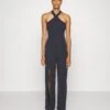 Alfo Cross Neck Jumpsuit - Jumpsuit - Navy Blue