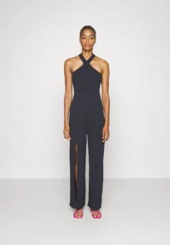Alfo Cross Neck Jumpsuit - Jumpsuit - Navy Blue
