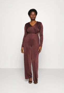 Curve Cece- Jumpsuit - Chocolate Brown