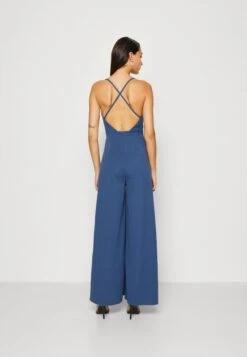 Wal G Aiden Cross Back - Jumpsuit - Denim Blue -Wal G 4e7f86fc7813479bb8213fcc24f13c4c