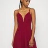 Wal G Vincent Skater Dress - Jerseyjurk - Wine