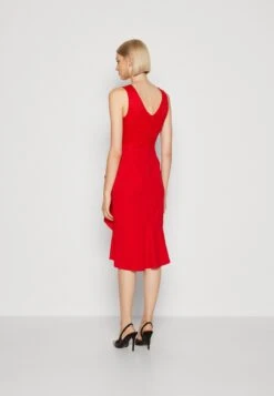 Wal G Sally Wrap Midi Dress - Jerseyjurk - Red -Wal G 52f6f1265ff34536a96b7ab01436190a