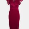 Double Frill Dress - Cocktailjurk - Wine