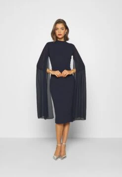 Wal G Cape Sleeve Dress - Cocktailjurk - Navy Blue