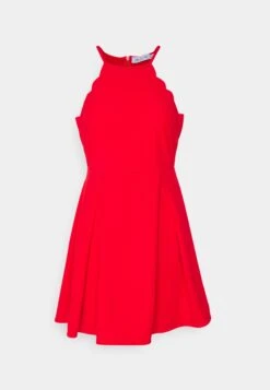 Scallop Edge Dress - Jurk - Red -Wal G 58e4590ba3274e6682243f9b878bb809