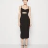 Wal G Kate Cut Out Midi - Jerseyjurk - Black